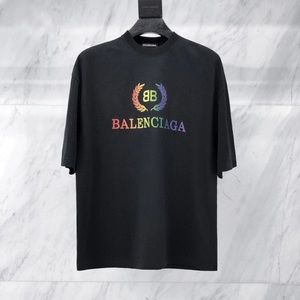 Authentic Balenciaga Oversized Rainbow 'BB' Tee